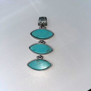 925 SILVER PENDANT SEA FOAM GREEN AMMONITE